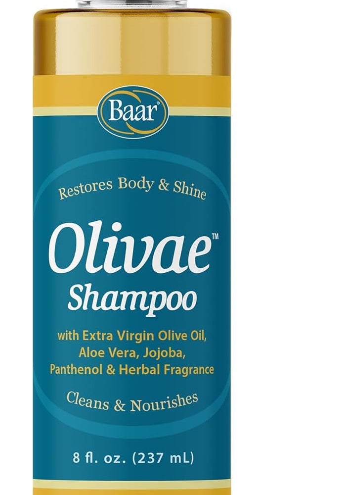 Baar Olivae Shampoo with Organic Olive Oil, Aloe Vera, and Jojoba - 8 Fl Oz - Image 1