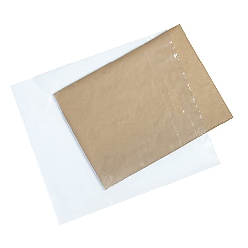 100 Clear Plastic Bags with Handles  16x18 Glossy Retail Bags for Shopping Clothing and Trade Show
