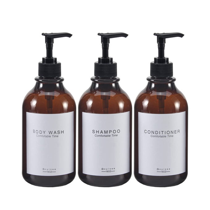 SHAMPOO AND CONDITIONER DISPENSER FOR SHOWER WALLSHOWER SOAP DISPENSER 3 CHAMBER NO DRILLREFILLABLE FOR SHAMPOO LOTION OIL SHOWER SOAP HAND SOAP AND DISH SOAP3 BOTTLESBROWN