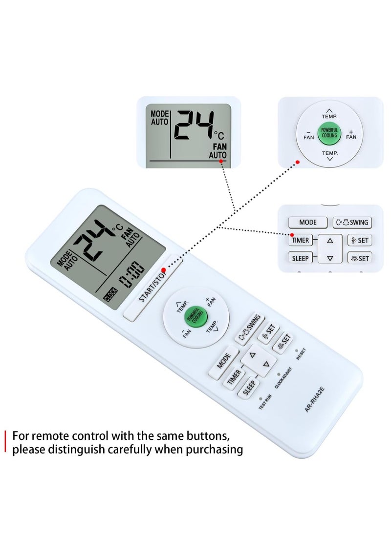 JAJEEK AR-RHA2E Air Conditioner Remote Control – Universal AC Controller for General Air Conditioning Units, Easy-to-Use, Replacement Remote, Compatible with Multiple Brands  - Image 2