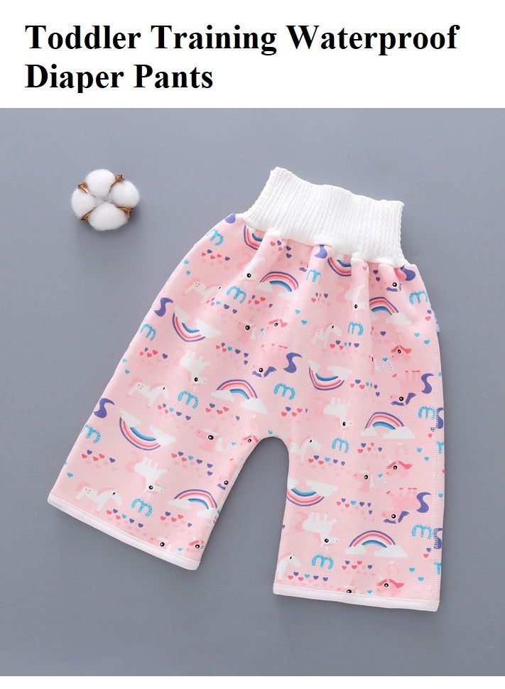 Toddler Training Waterproof Diaper Pants For Babies, Unisex,  Washable Diapers, Pink - Image 1