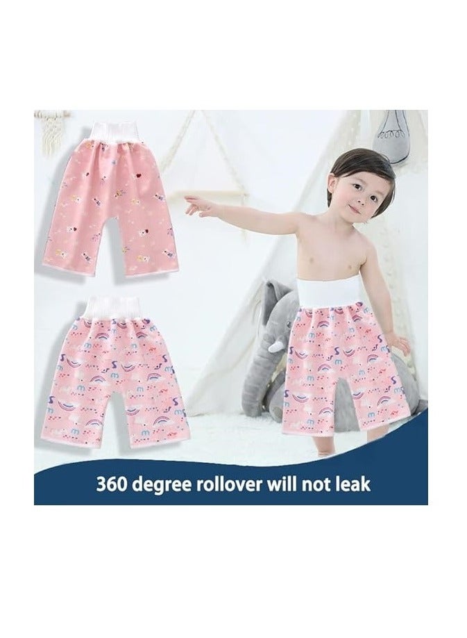 Toddler Training Waterproof Diaper Pants For Babies, Unisex,  Washable Diapers, Pink - Image 3