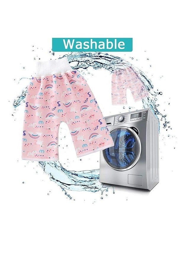 Toddler Training Waterproof Diaper Pants For Babies, Unisex,  Washable Diapers, Pink - Image 4