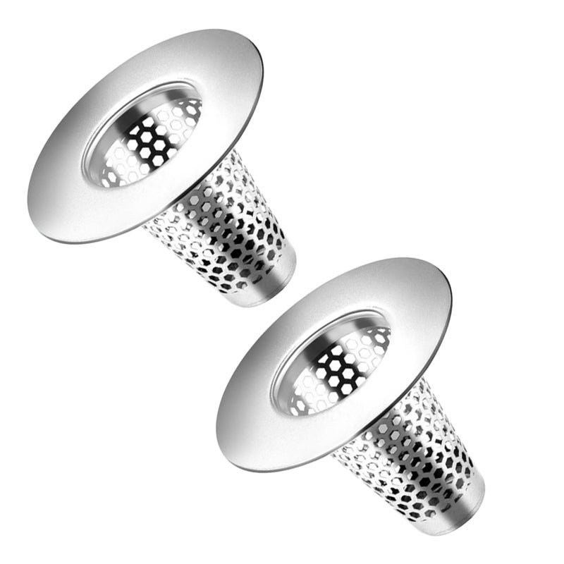 2pcs Floor Drain Filter Net Metal Drain Strainer Net Sewer Filter Net Drain Strainer Mesh - Image 1