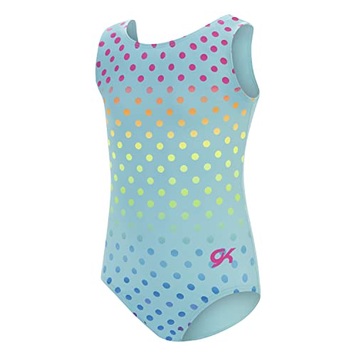GK Stars Gymnastics & Dance Leotard for Girls and Toddlers - Activewear One Piece Outfit in Fun Colorful Prints (Child Large, Polka Dot Party) - Image 5