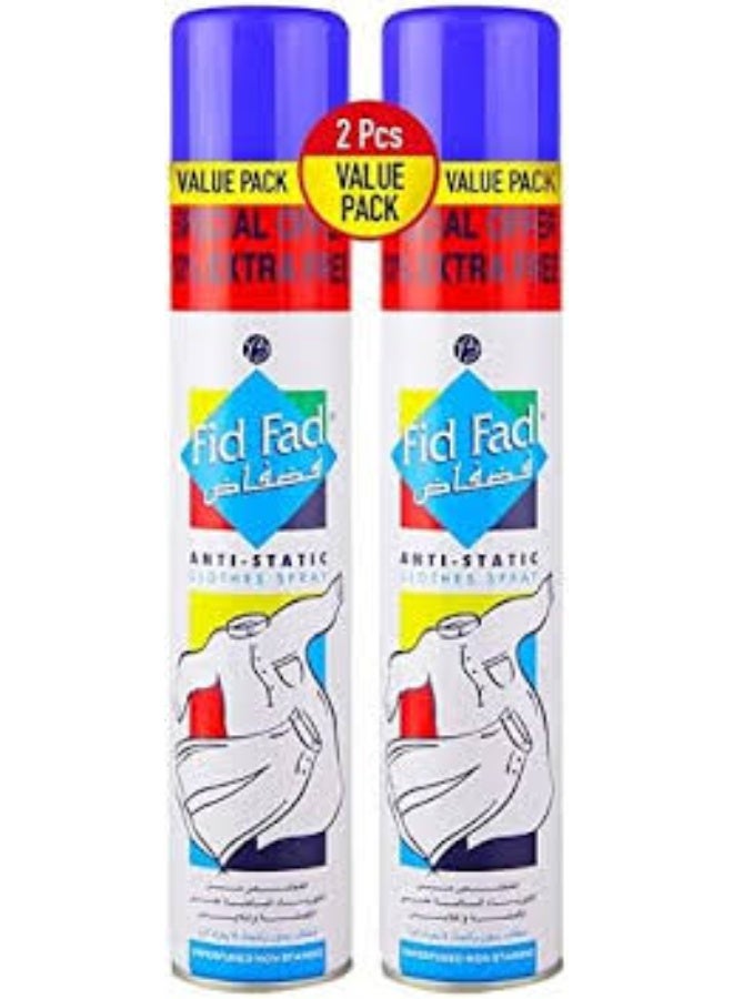 Fid Fad Anti-Static Clothes Spray - 400ML PACK OF 2 - Blue