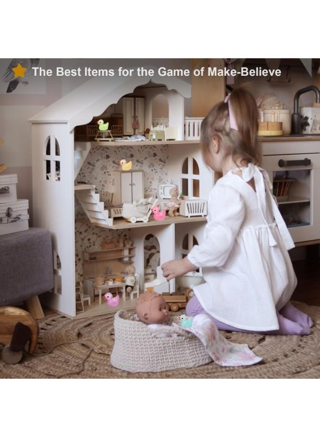 100 Pcs Mini Ducks Glitter Resin Figures, Glow In The Dark Tiny Duck Animals For Dollhouse, Aquarium, Fairy Garden Decor - Image 3