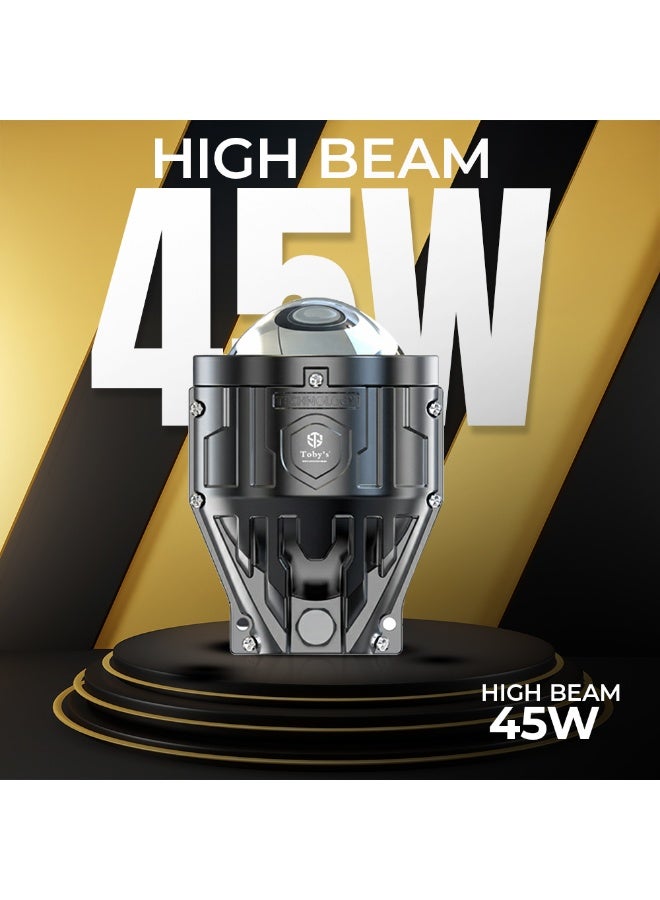 توبيز توبى عدسة ضباب-10 بي-ليد بروجكتور 3 بوصة ثلاثية الألوان 3000K 4300K 6000K ضد الماء IP65 شدة إضاءة منخفضة 38 واط وعالية 45 واط للسيارات 12V - Image 2