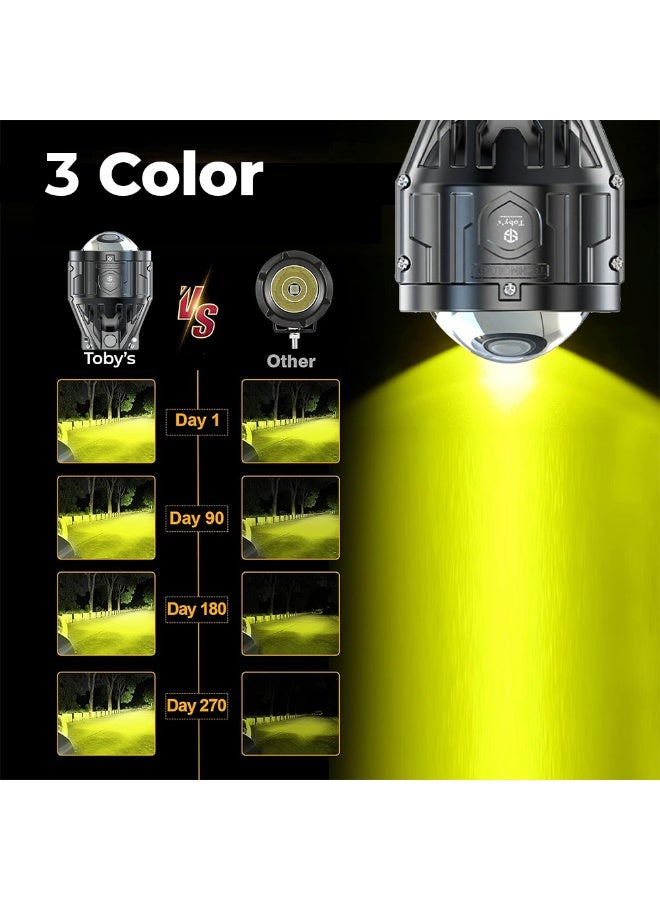 توبيز توبى عدسة ضباب-10 بي-ليد بروجكتور 3 بوصة ثلاثية الألوان 3000K 4300K 6000K ضد الماء IP65 شدة إضاءة منخفضة 38 واط وعالية 45 واط للسيارات 12V - Image 4