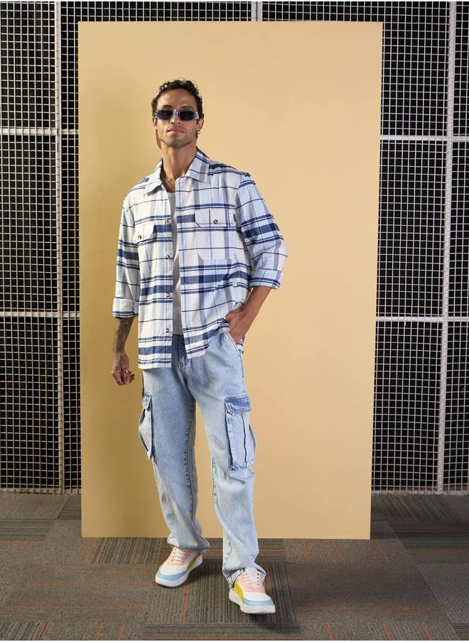 ماسكلن ساسافراس Mascln Sassafras Mid Rise Washed Cargo Pocket Jeans