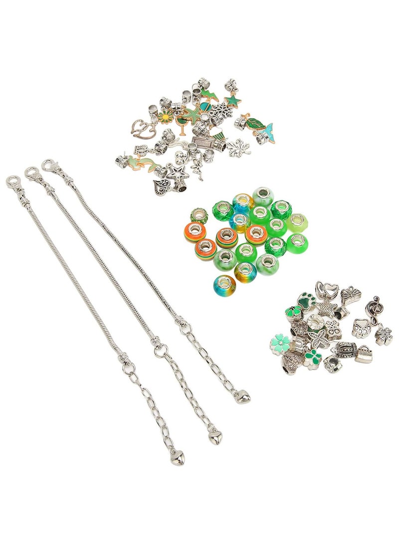GGOOT Bracelet Making Kits, DIY Bracelet Making Kit Adjustable 4 Leaf Clover Stylish Fine Crafted with Beads for New Year for Birthday for Teen Girls - Image 1