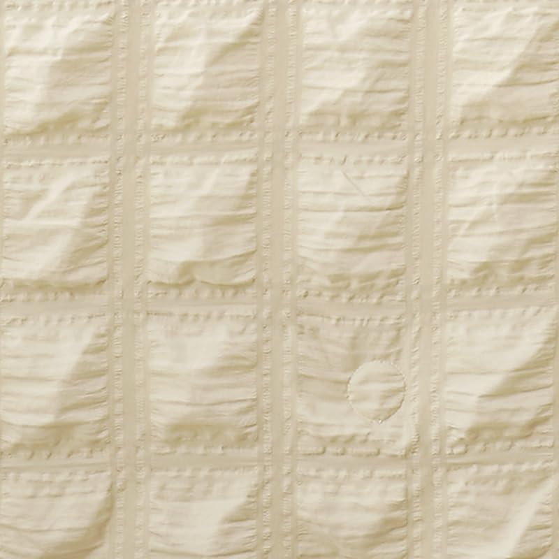 Cozy Bliss Queen Size Cooling Comforter - Seersucker Plaid, Q-Max 0.45, White