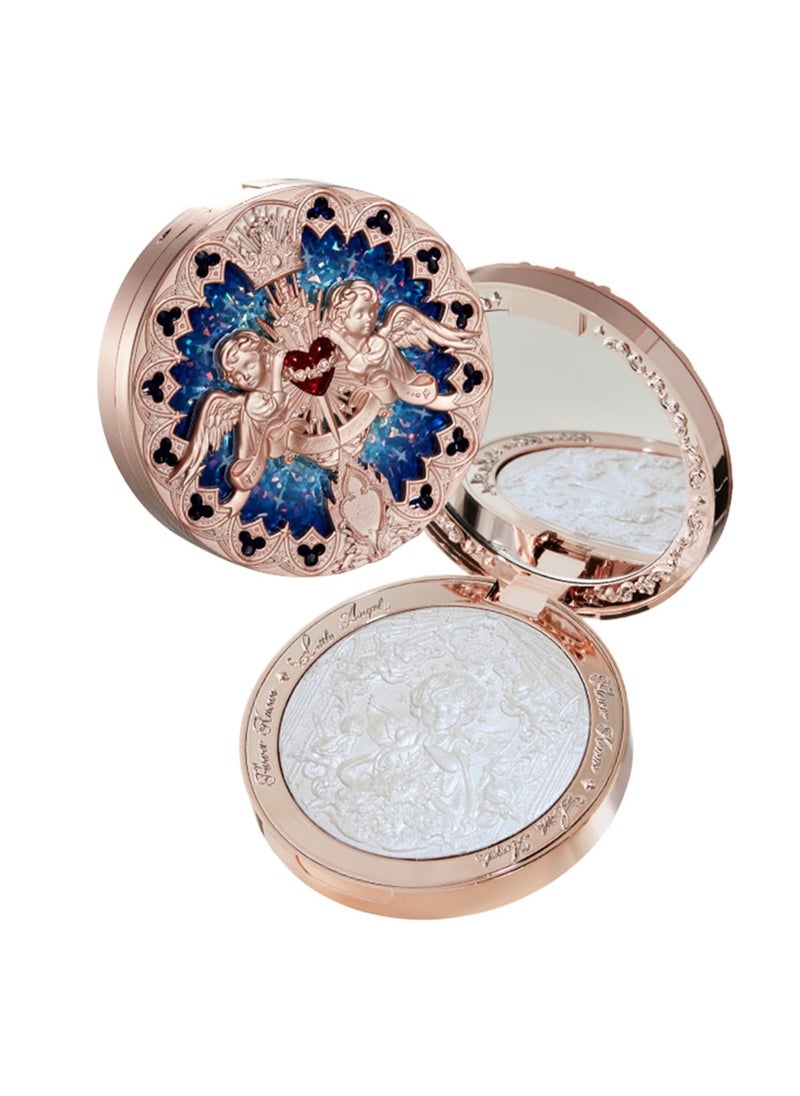 Flower Knows Flower Knows Little A Embossed Face Highlighter Palette - Diamond Glitter, 3D Contour, Water Light Formula for Brightening and High Light Effect (L04 Moon River, 8g)  - Image 1