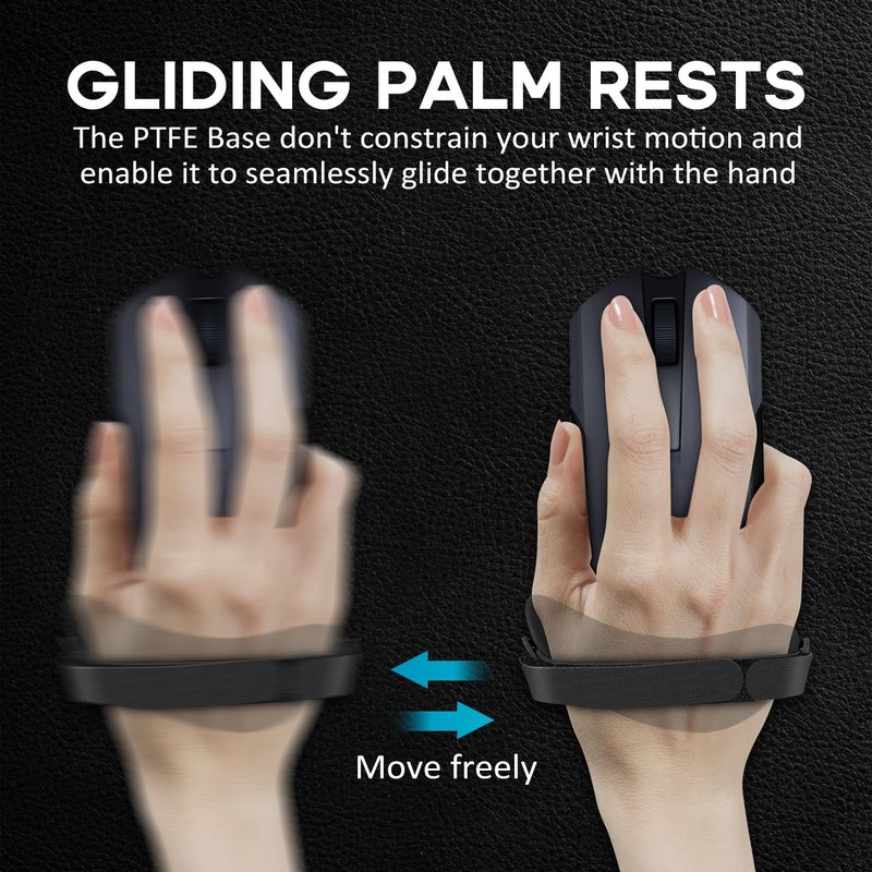 JIKIOU Advanced Ergonomic Right-Handed Gaming Wrist Rest for Mouse 2 Pack, Carpal Tunnel Support, Pain Relief, Anti-Fatigue, Easy Glide, Office Computer Laptop Gaming Black - Image 5