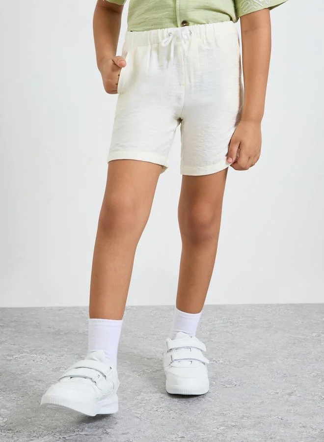 ستايلي Boys Plain Shorts with Drawstring