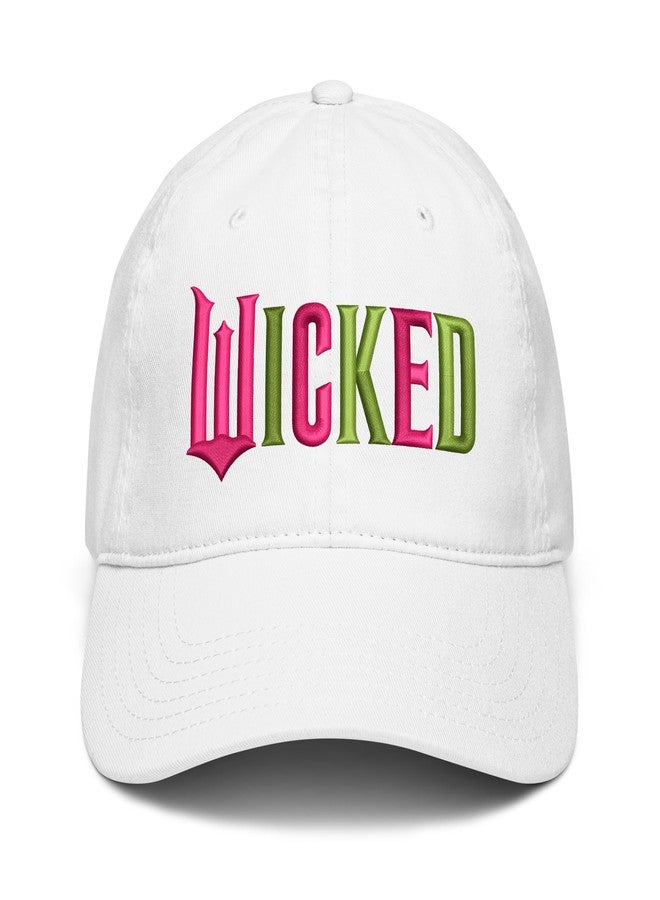 ويكد قبعة بيسبول مطرزة قابلة للتعديل بشعار Wicked باللونين الوردي والأخضر لشخصيتي إلفابا وجليندا الشريرتين - Image 2