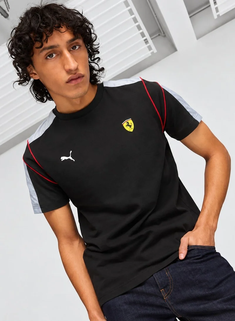Scuderia Ferrari Men's Black Short Sleeve Crew Neck T-Shirt