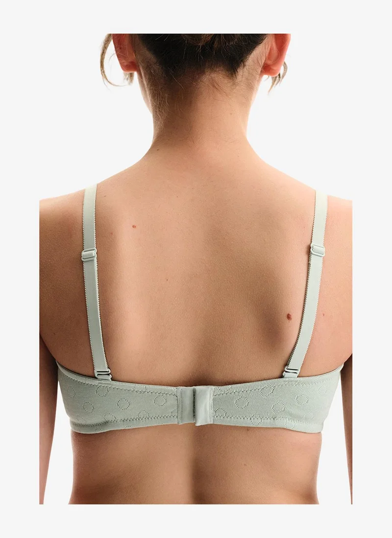 بنتي Women Lotus Pointel Light Green Strapless Wired Bra