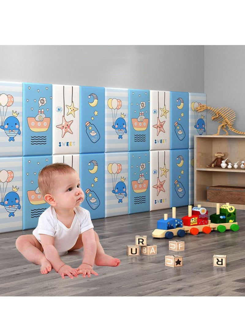 Arabest - Pack of 7 Wall Padding for Kids, Peel and Stick Headboard Upholstered Wall Panels, Wall Protection Pad for Tatami, Bedroom, Playroom, Nursery - Image 1
