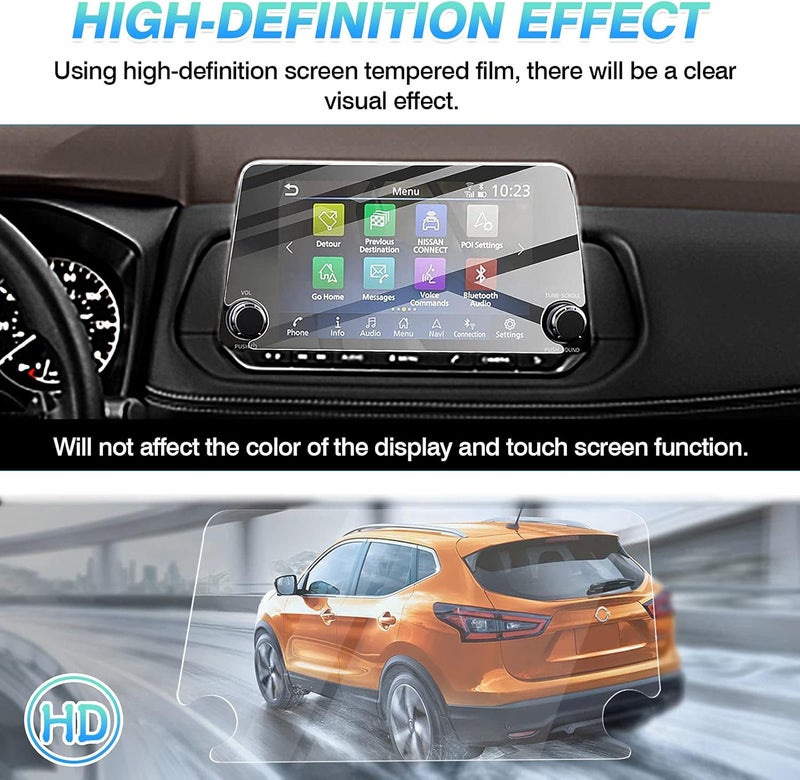 Autorder Screen Protector for 2021 2022 2023 2024 2025 Nissan Rogue S SV Accessories 8-inch Tempered Glass Film Touchscreen Protector Foil (NOT for Rogue Sport) - Image 3