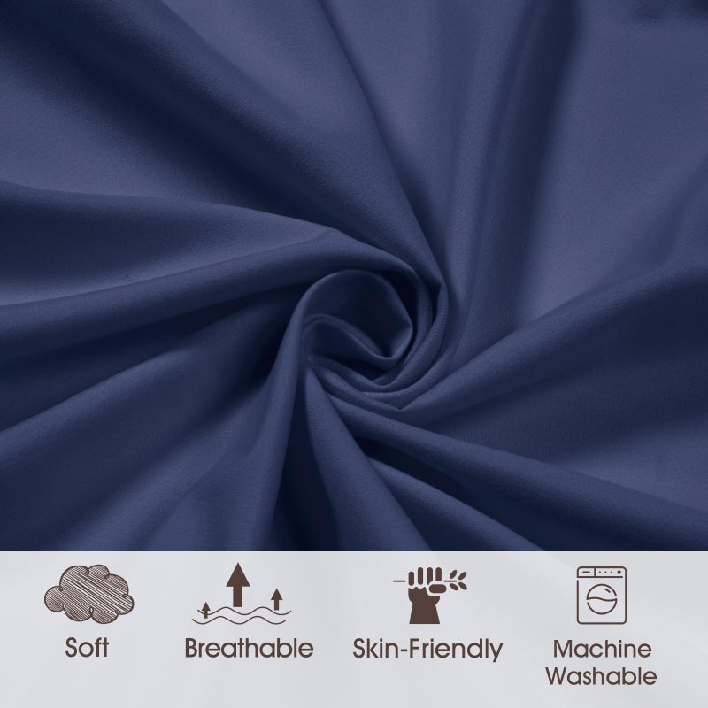 PHF Baby Changing Pad Covers for Boys Girls, 2 Pack Ultra Soft Breathable Microfiber Changing Pad Table Sheets for Most Baby Changing Pads, Light Grey & Navy - Image 5