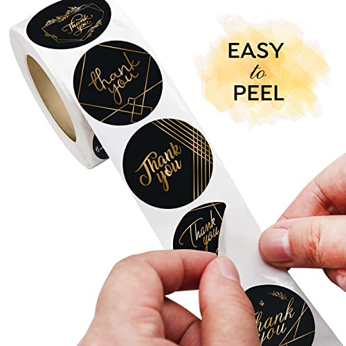 Rousrie 1.5 Inch Round 8 Different Designs Thank You Stickers (Pack of 500), for Small Business and Packaging (Design 2, 500) - Image 3