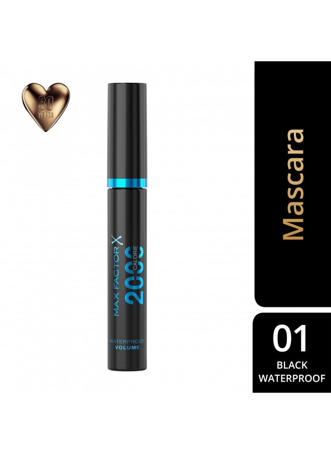 Max Factor Max Factor 2000 Calorie Mascara Waterproof for Women, Rich Black, 0.33 Ounce  - Image 2