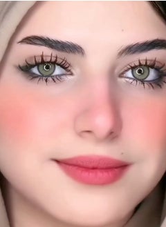 Unibling Neala Yellow Yearly Colored Contact Lenses, Unisex Cosmetic Contact Lenses, Enlargement Collection, Light Brown, With Case  - Image 1