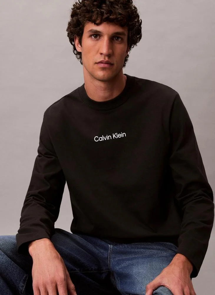 CALVIN KLEIN Logo Relaxed Long Sleeve T-Shirt
