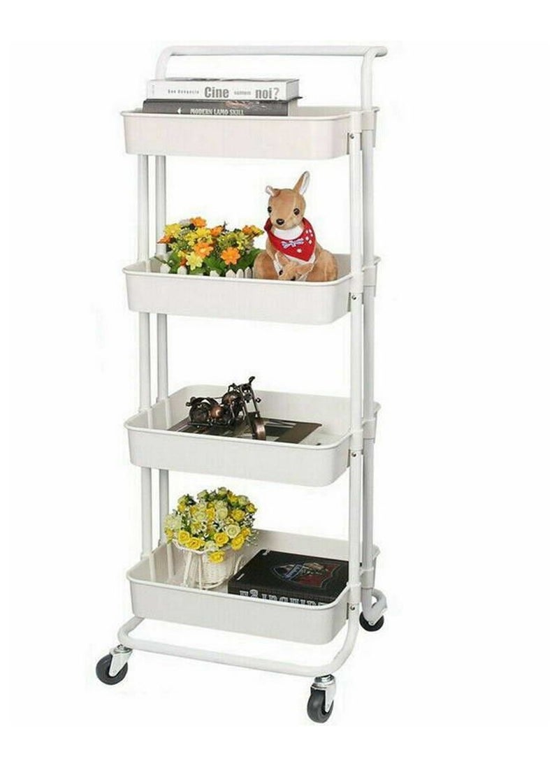 4-Tier Rolling Utility Storage Stand Movable Rolling Cart Large Capacity Storage Holder Craft Cart Multipurpose Organizer Shelf With Handles And Lockable Wheels for Kitchen,Bathroom,Living Room - pzsku/Z5867335343F3042CFA06Z/45/_/1734588209/9283eb31-d0e9-4f05-96e4-ff5f01ed9791