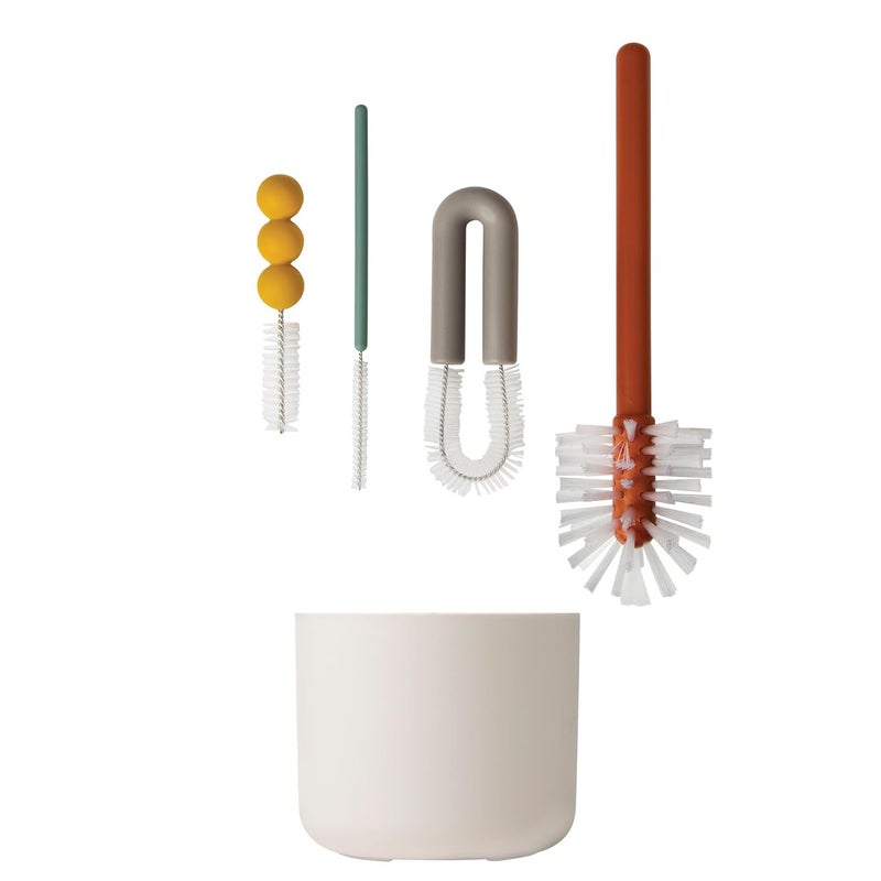 BOON فرش تنظيف زجاجات الأطفال بوون مود  تشمل فرشاة تنظيف الزجاجات وفرشاة تنظيف القش وفرشاة الحلمة وفرشاة التفاصيل لزجاجات الأطفال  مجموعة تنظيف زجاجات الأطفال والقش  ديكو  4 قطع - Image 3