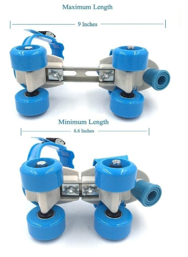 Fovrtye Latest Designed Roller Skates with Front Break for Kids Group 4-15 Years Adjustable 4 Wheels Inline Skating Shoes (Blue) - Image 5