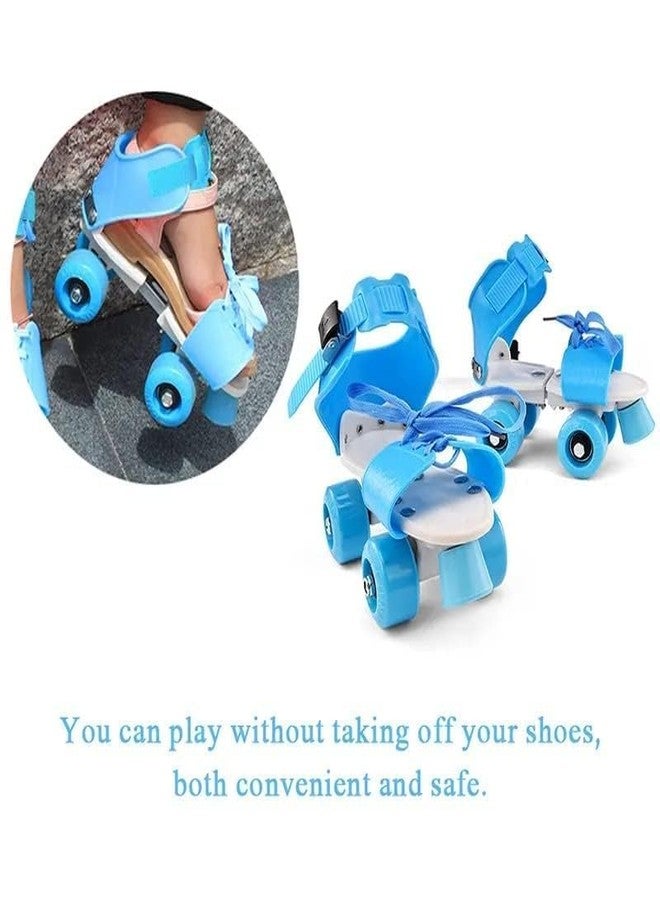 Fovrtye Latest Designed Roller Skates with Front Break for Kids Group 4-15 Years Adjustable 4 Wheels Inline Skating Shoes (Blue) - Image 3