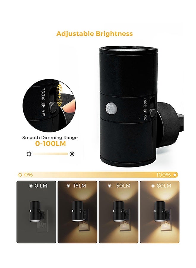 MAANGE 0-100LM Dimmable Night Light Socket With Twilight Sensor, Motion Sensor Light Indoor for Bathroom Hallway Bedroom Stairway Kids Elderly - Image 5