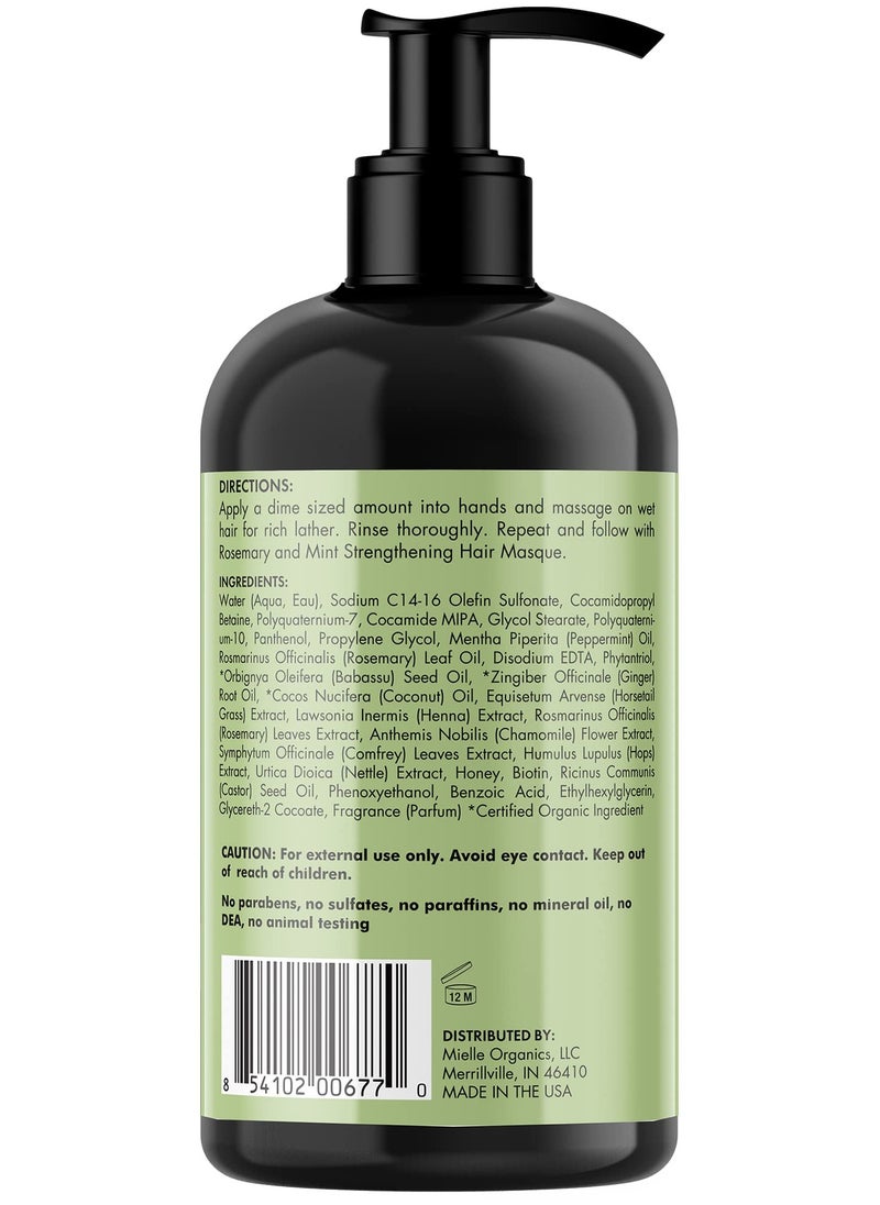 MIELLE ORGANICS CARE - Mielle Organics Rosemary Mint Strengthening Shampoo, Supports Hair Strength, Smooth Shampoo for Dry and Crinkled Hair, Weightless Hair Treatment 355ml - Image 1