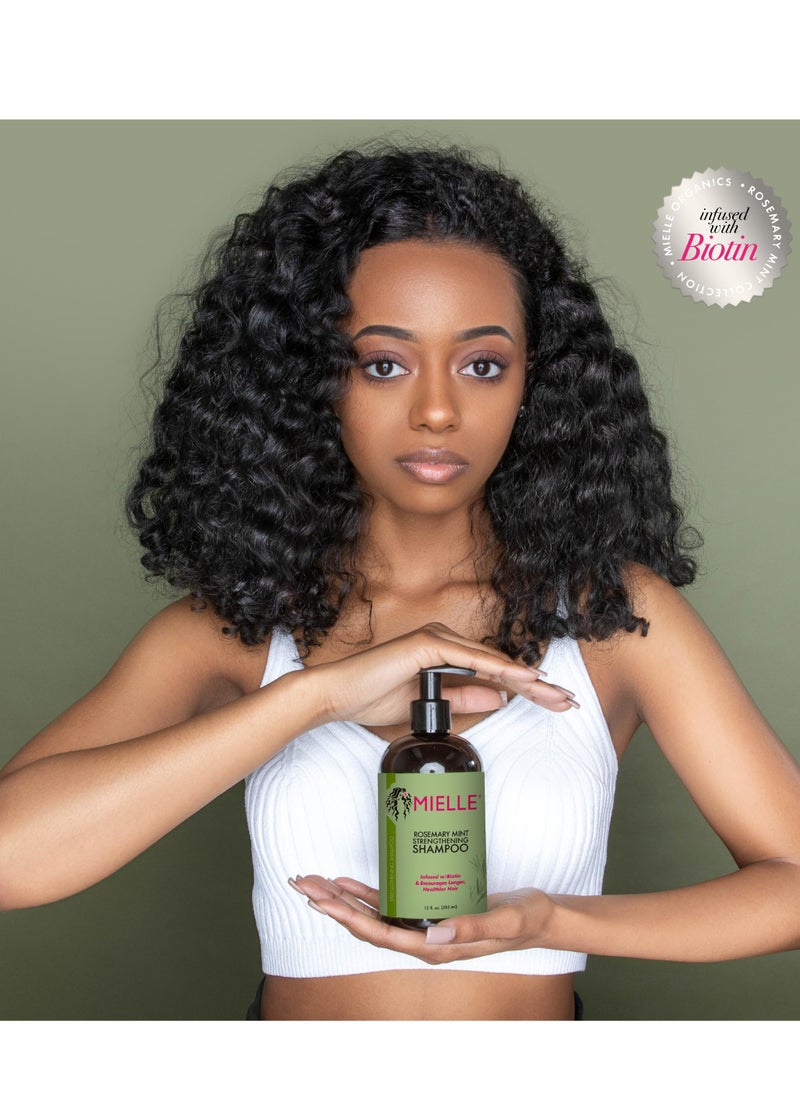 MIELLE ORGANICS CARE - Mielle Organics Rosemary Mint Strengthening Shampoo, Supports Hair Strength, Smooth Shampoo for Dry and Crinkled Hair, Weightless Hair Treatment 355ml - Image 1