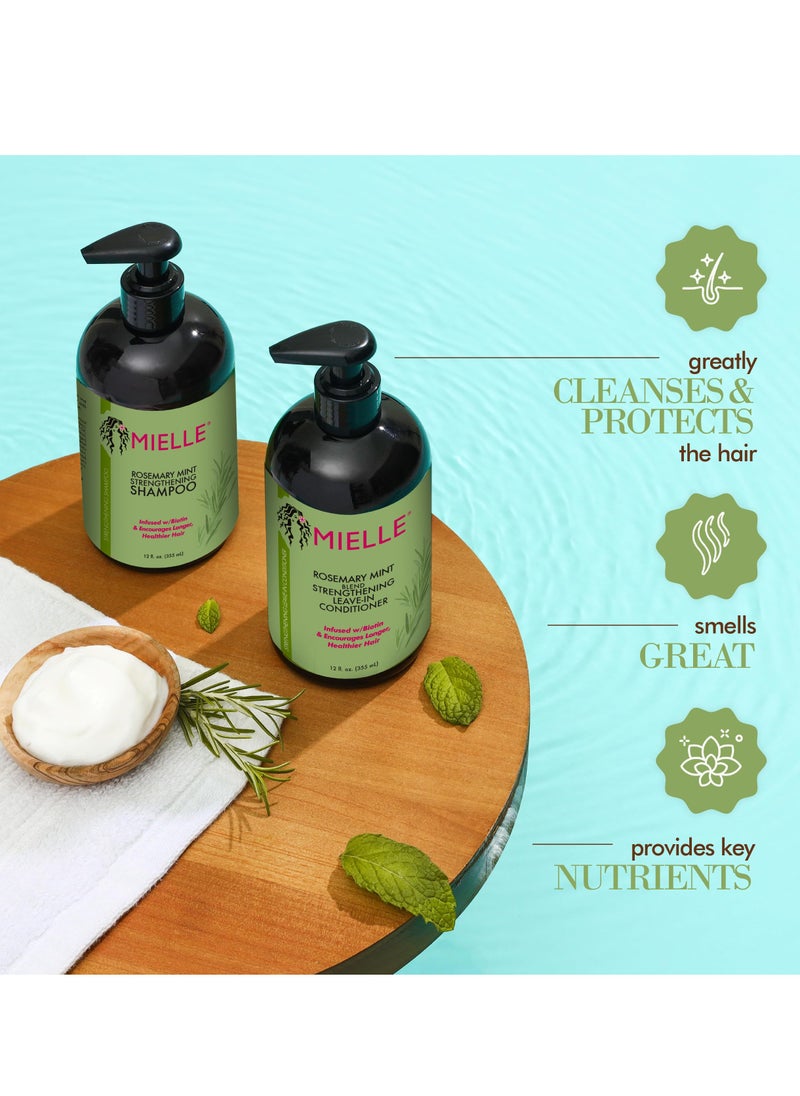 MIELLE ORGANICS CARE - Mielle Organics Rosemary Mint Strengthening Shampoo, Supports Hair Strength, Smooth Shampoo for Dry and Crinkled Hair, Weightless Hair Treatment 355ml - Image 1
