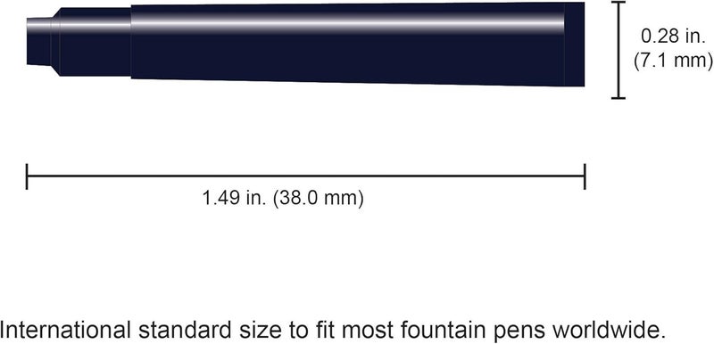 Monteverde International Size Cartridge To Fit Fountain Pens, Blue Black, 6 Per Pack (G302Bb) - Image 3