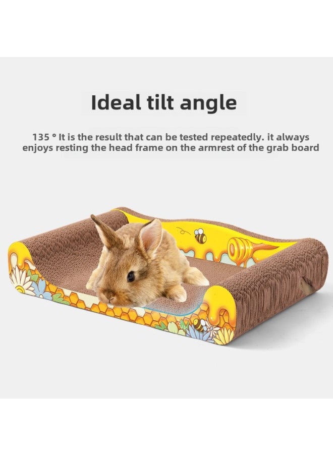 # Rabbit Grinding Claw Board To Relieve Boredom And Vent Toy Nail Grinding Grab Board Pet Rabbit To Vent Teeth Grinding Claw-Color:1 Standard Square (very Small) Type B  - Image 5