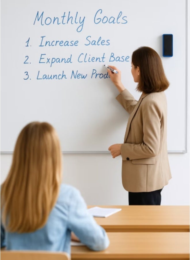 FLEXOFFICE Whiteboard Marker Set: Assorted (4 whiteboard markers and 1 whiteboard eraser) Chisel Tip - Image 5