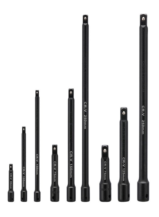 Mayouko 1/4",3/8",1/2" Drive Extension Bar Set, CR-V, 9 Pieces Socket Extension Bars for Narrow and Deep Areas - Image 2