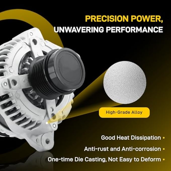 EnTurbo Alternator Compatible with Toyota Camry 2007 2008 2009, Corolla 2009 2010(Only Fit XRS 2.4L),Matrix 2009-2013, Pontiac Vibe 2009-2010, Scion xB 2008-2013, 1042104880 11195N - Image 3