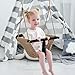 ROPECUBE Toddler Swing2in1 Baby Swing Adjustable Rope Swing Seat for Kids Indoor Outdoor Durable Backyard Swing Set for Infants Toddlers Light Brown - Image 4