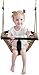 ROPECUBE Toddler Swing2in1 Baby Swing Adjustable Rope Swing Seat for Kids Indoor Outdoor Durable Backyard Swing Set for Infants Toddlers Light Brown - Image 3