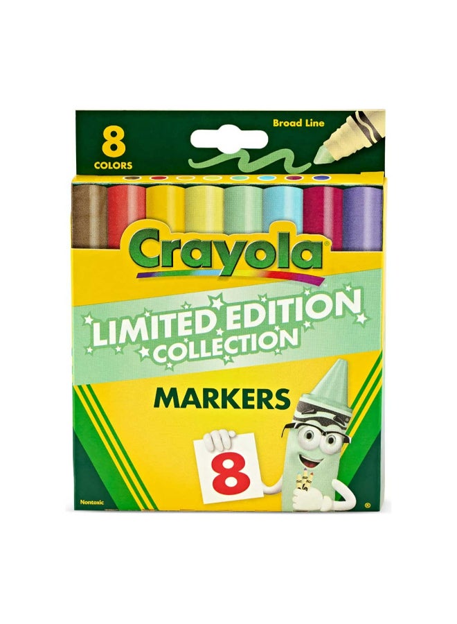 Crayola Markers خط عريض بألوان محدودة الإصدار، 8 ألوان متنوعة - Image 2