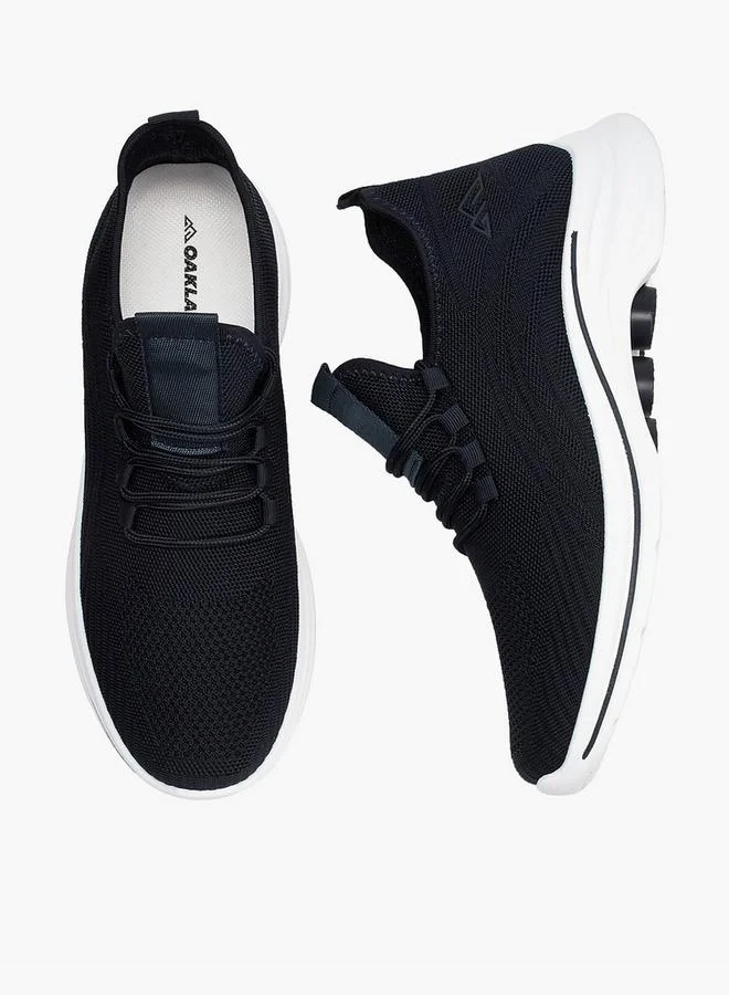 Oaklan by Shoexpress NAVY Mesh Detail Lace-Up Sports Shoes for Men | Best Price UAE