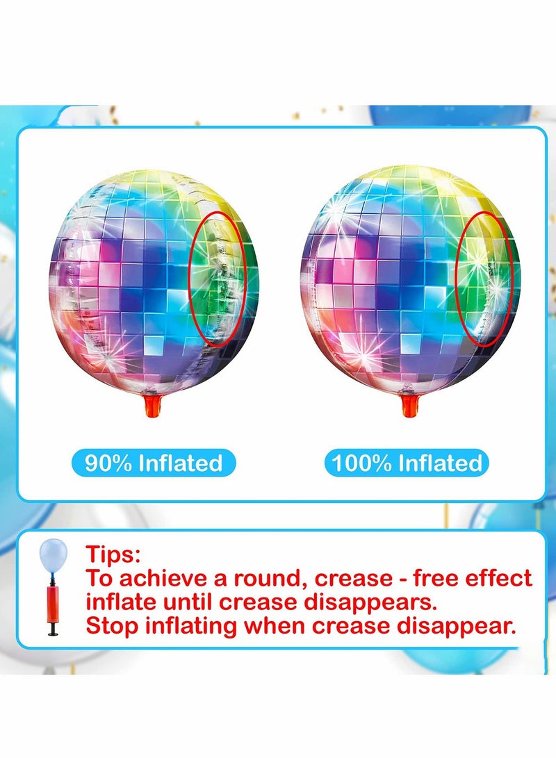 Excefore Mirror Balloons, 6 Pcs Disco Metallic Balloons for 70s Party Decorations - Image 5