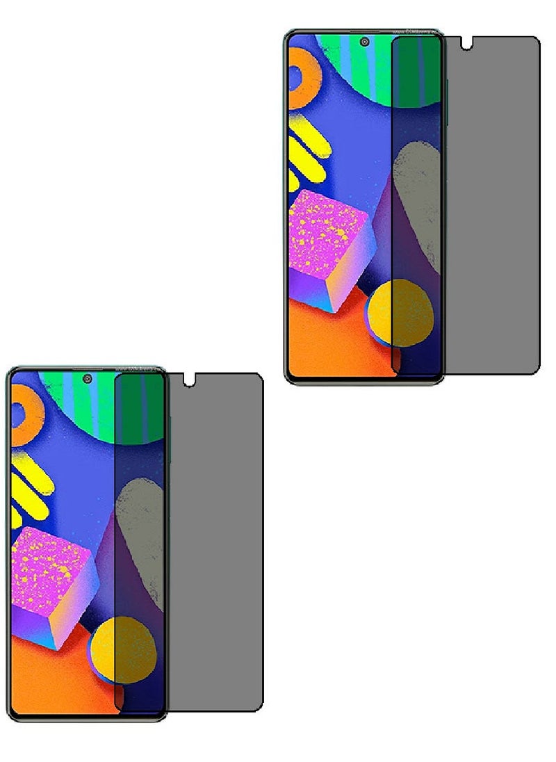 Super 2 Pieces Tempered Glass Screen Protector Anti-Spy Privacy Designed For Samsung Galaxy F62 Full Screen Coverage And Bubble Free - Image 1