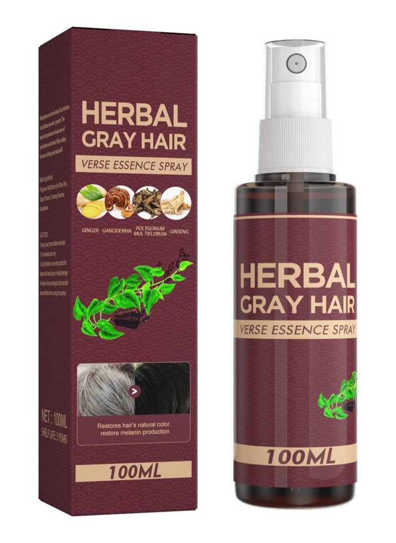 SOUTH MOON - Herbal Anti-Gray Hair Spray 100ML - Herbal Treatment Growth Essence Spray Tonic | for Black Hair Restoration, Anti-Hair Loss - Image 1