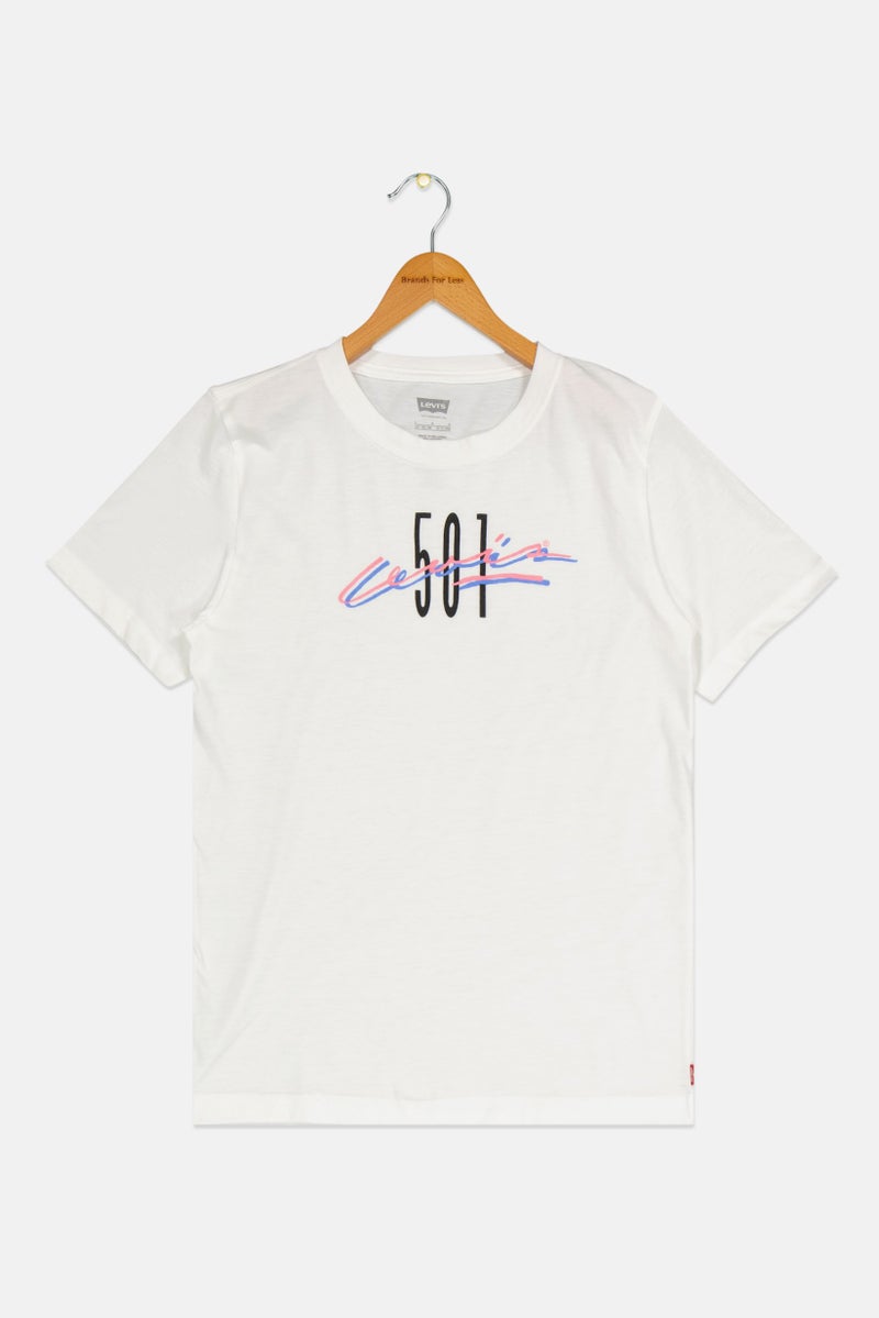 Levi's Kids Boy Brand Logo T-Shirt, White - Image 1